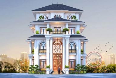 Chất lượng tạo nên đẳng cấp mẫu biệt thự Tân cổ điển mái Nhật 4 tầng hoành tráng tại Hưng Yên BT2505