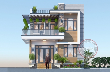 Ngỡ ngàng trước Mẫu nhà vườn hiện đại 2 tầng 8x13m tuyệt đẹp tại Nam Định NO2510