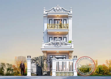 Ấn tượng nhà phố tân cổ điển 3 tầng 4 phòng ngủ mặt tiền 5.4m tại Phú Thọ NO2602