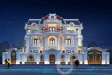 Siêu hot biệt thự 3 tầng tân cổ điển Pháp mặt tiền 16m x 14m vẻ đẹp diễm lệ tại Nam Định BT2130