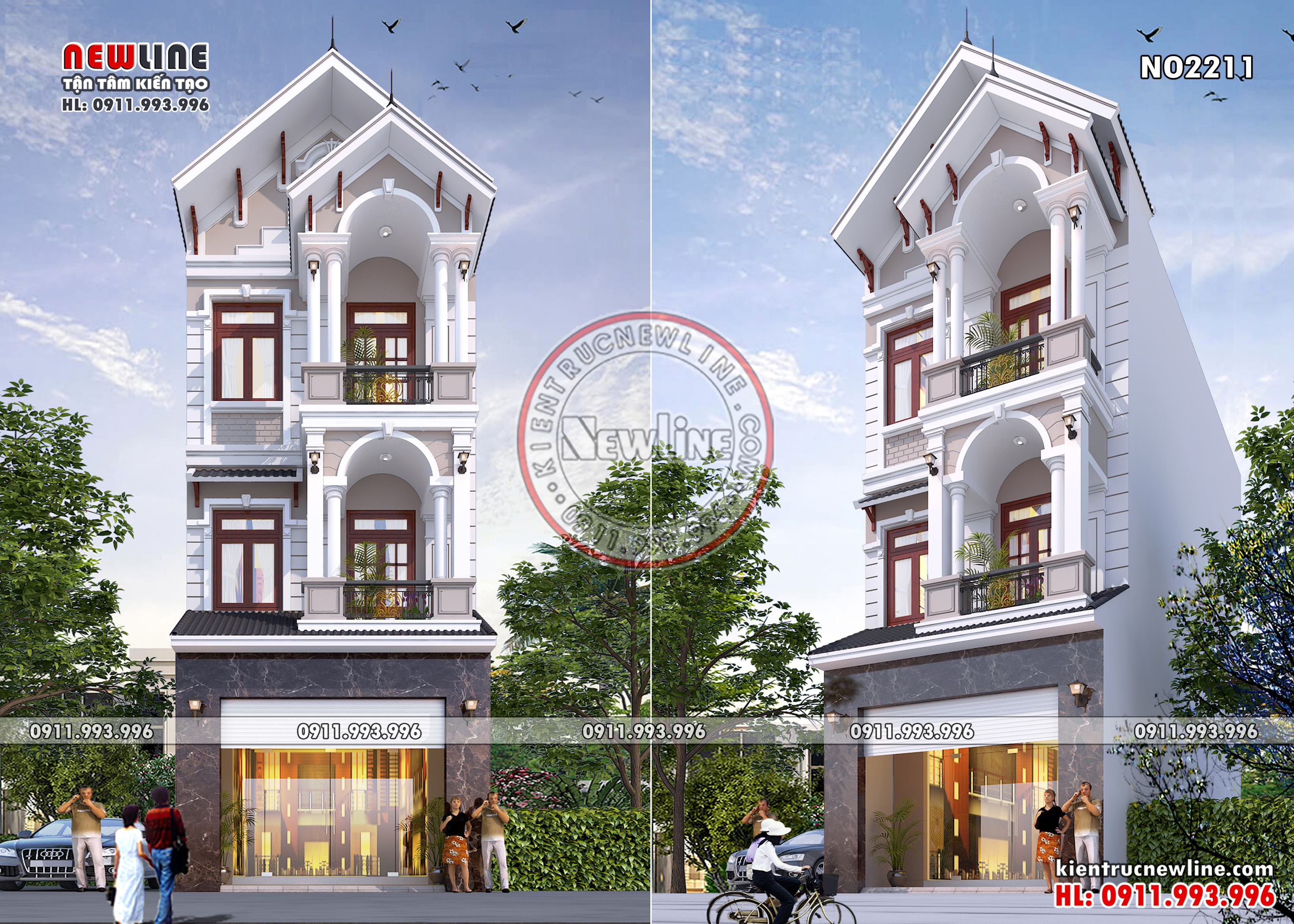 100 Mẫu Nhà Phố 3 Tầng Đẹp Lung Linh Năm 2023 - Công ty Thiết kế Thi Công  Xây Dựng Khai Đạt