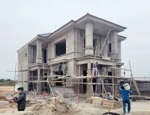 Nhật kí thi công mẫu nhà vườn châu Âu sang trọng hiện đại tại Thái Nguyên BT2425