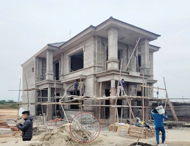 Nhật kí thi công mẫu nhà vườn châu Âu sang trọng hiện đại tại Thái Nguyên BT2425