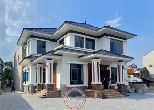 Thi công mẫu nhà vườn quốc dân đẹp hút hồn tại Hưng yên BT2502