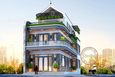 Không gian sống đẳng cấp Mẫu biệt thự hiện đại 3 tầng 8x14m tại Hà Tĩnh BT2511