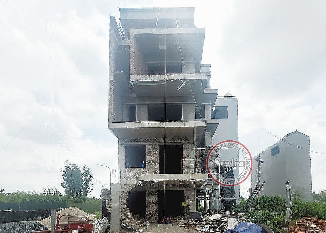 Hình hài mẫu biệt thự 5 tầng hiện đại dần hiện lên ngày càng cuốn BT2516