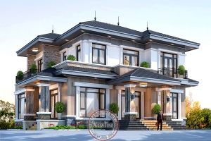 Trình làng mẫu nhà vườn 2 tầng mái Nhật được yêu thích nhất 2025 BT2517