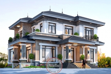 Trình làng mẫu nhà vườn 2 tầng mái Nhật được yêu thích nhất 2025 BT2517