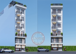 Gợi ý mẫu nhà phố 6 tầng 1 tum kinh doanh và cho thuê căn hộ đẹp tại Lạng Sơn NO2604