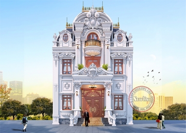 Tuyệt tác lâu đài tân cổ điển 3 tầng mặt tiền 10m x 15m 5 tỷ tại Hưng Yên BT2608