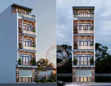 Nhà lô phố 5.5m tại Hà Nội – Thiết kế 5 tầng hiện đại, tối ưu từng mét vuông NO2612