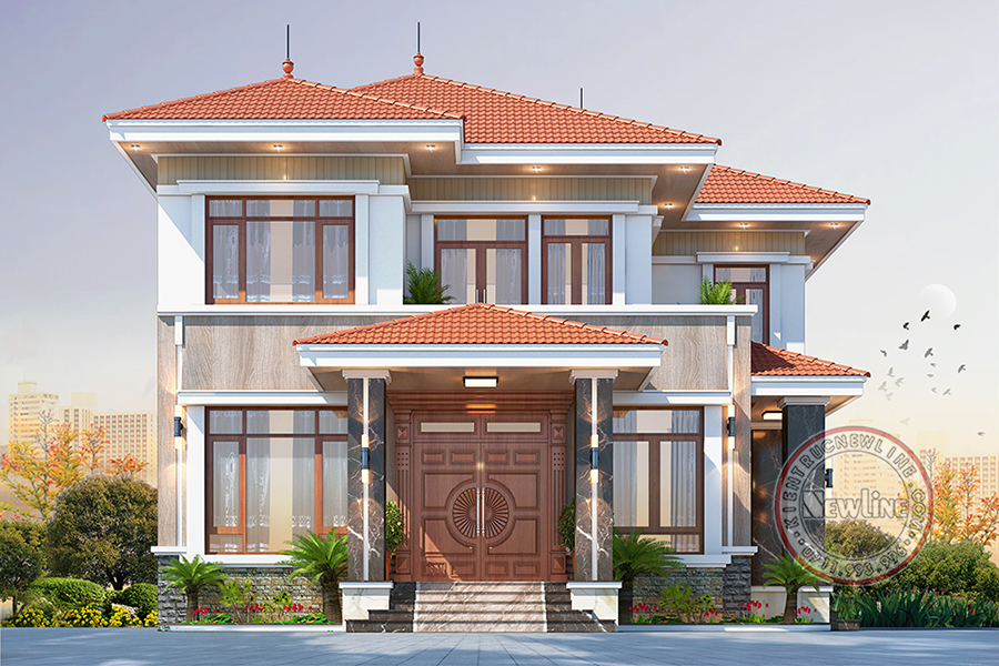 Nhà vườn 2 tầng mái Nhật tại Hòa Bình – Kiến trúc sang trọng, không gian sống tiện nghi BT2614