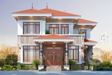 Nhà vườn 2 tầng mái Nhật tại Hòa Bình – Kiến trúc sang trọng, không gian sống tiện nghi BT2614