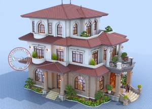 Đẳng Cấp Mẫu Biệt Thự 3 Tầng Kiểu Pháp 9,5 Tỷ Tại Hà Nội – Sang Trọng, Bề Thế BT2617